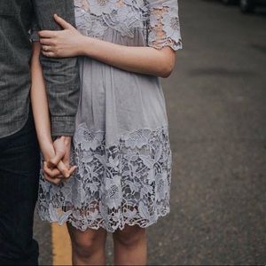 Purple Delicate Lace Anthropologie Dress